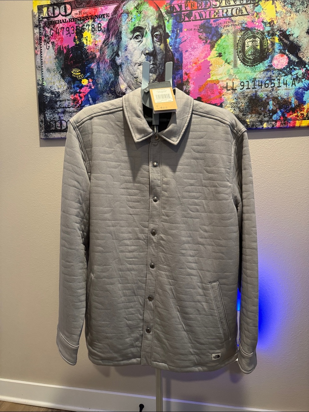 The North Face Men's Quilted Shirt Jacket - Light Gray